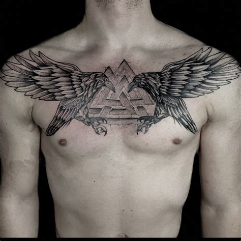 Raven Tattoo Chest