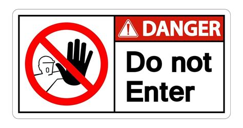 Danger Do Not Enter Symbol Sign on white background 2331300 Vector Art at Vecteezy