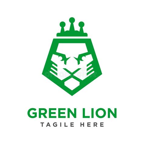 Green Lion Head Logo Design Stock Vector - Illustration of beast ...