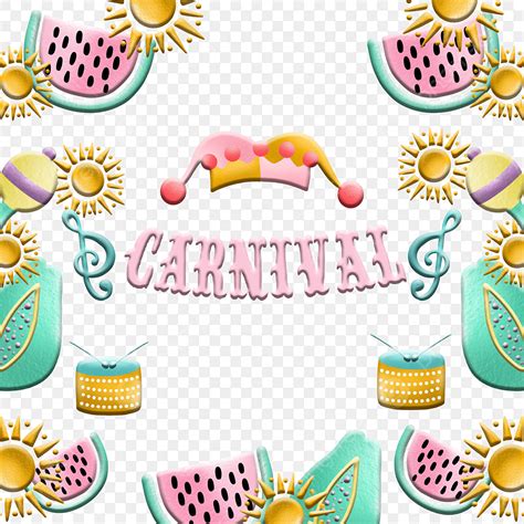 Colorful Carnival Elements Design, Carnival, Party, Circus PNG ...