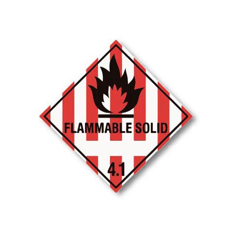 Class 4 - Flammable Solids Diamond Labels