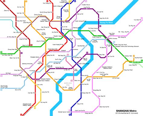 Shanghai Subway Map for Download | Metro in Shanghai - High-Resolution Map of Underground Network