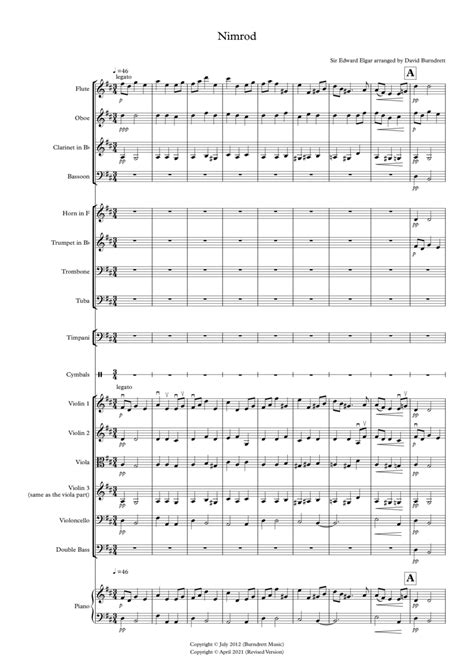 Nimrod (from The Enigma Variations) For School Orchestra By Edward Elgar (1857-1934) - Digital ...