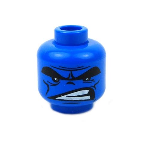 Lego custom BRICKS Custom Minifig - Head - Hulk (Blue) (La Petite Brique)