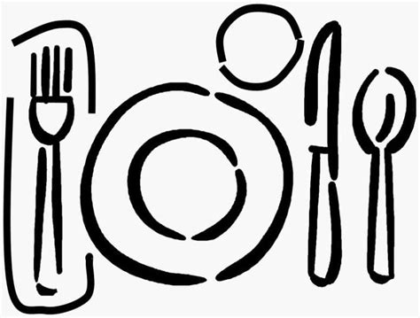 Dinner Clipart Black And White | Free download on ClipArtMag