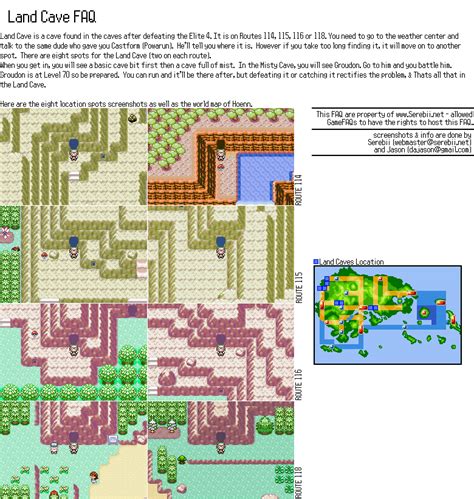 Pokemon Emerald Pokemon Locations Map