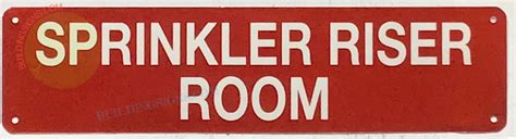 THE SPRINKLER RISER ROOM SIGN | HPD SIGNS - THE OFFICIAL STORE