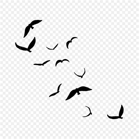 Birds Flying Silhouette PNG Free, Flying Bird Silhouette Flying In The Sky, Bird, Silhouette ...