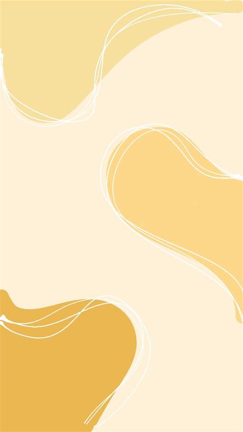 Abstract Yellow and White Aesthetic Wallpaper