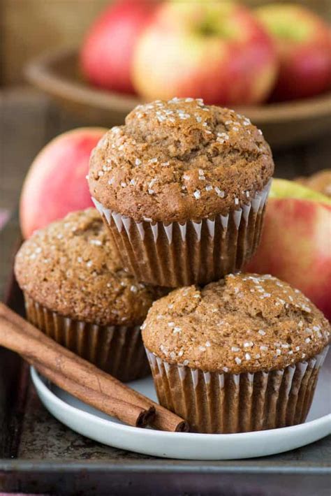 Applesauce Muffins - 10 ingredients and domed muffin tops!