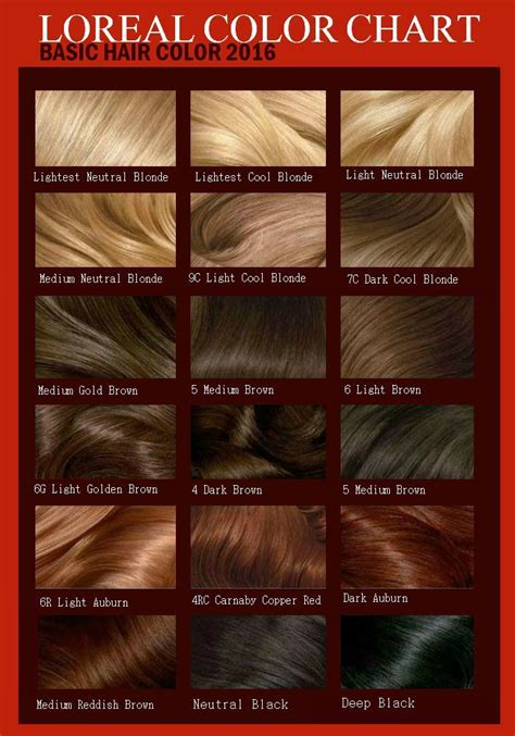 Hair Color Chart, | Loreal hair color chart, Loreal hair color, Hair ...