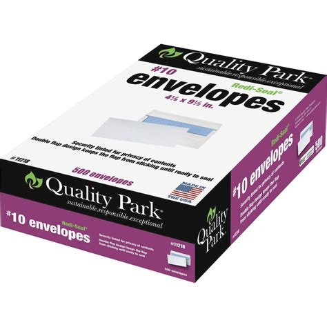 Quality Park 11218, Quality Park Redi-Seal Security Tint Envelopes ...