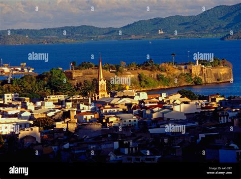 Overview of the capital city of Fort-de-France Martinique French West Stock Photo, Royalty Free ...