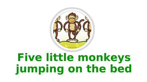 Five little monkeys jumping on the bed - BBC Teach