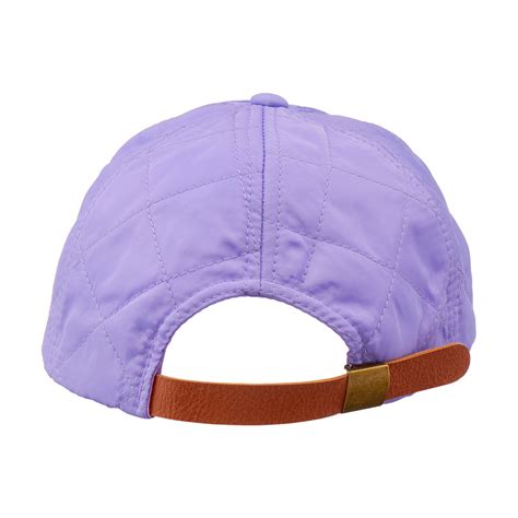 Quilted Baseball Cap, Purple