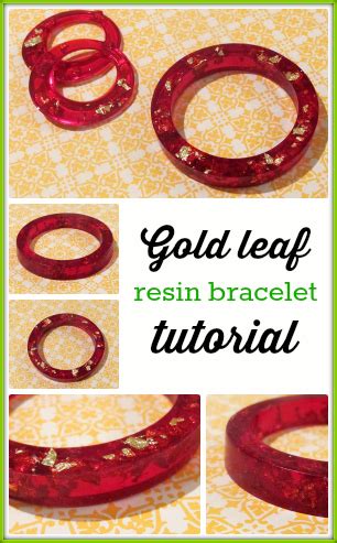 Gold leaf resin bracelet tutorial - Resin Obsession