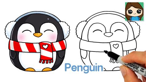 How To Draw A Cute Penguin Cartoon