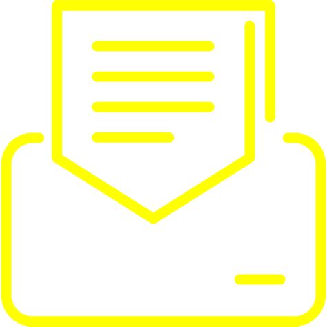 Yellow email 4 icon - Free yellow email icons