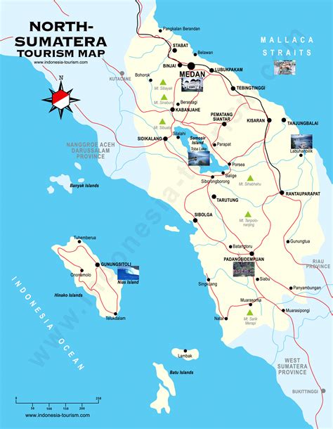 North Sumatra Map - Peta Sumatera Utara