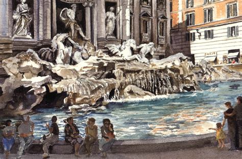 Trevi Fountain | Watercolors by;