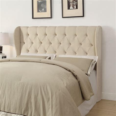 Murrieta King Tufted Upholstered Headboard Beige - Walmart.com - Walmart.com