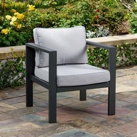 Tortuga Outdoor Lakeview Modern Aluminum Outdoor Lounge Chair with ...