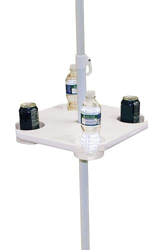 Beach Umbrella Table - Pole Mounted Caddy for Beach Gear