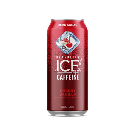 Sparkling Ice® +Caffeine Naturally Flavored Sparkling Water, Cherry Vanilla 16 Fl Oz - Walmart ...