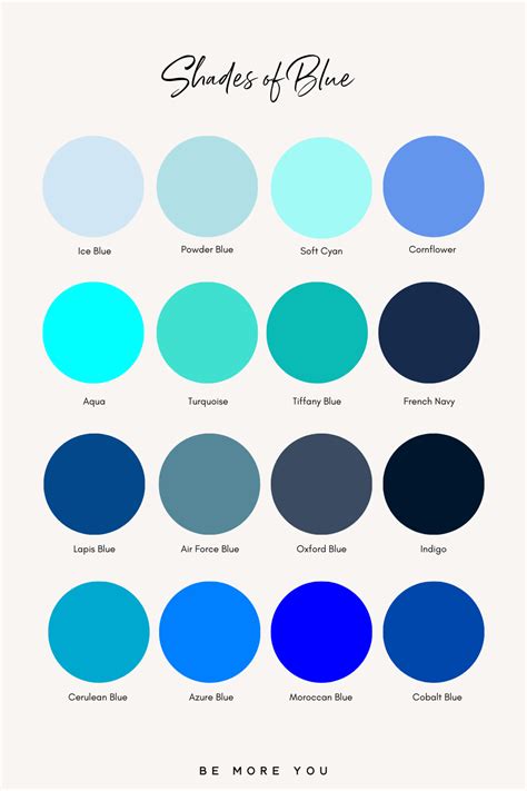 Blue Color Palette Names