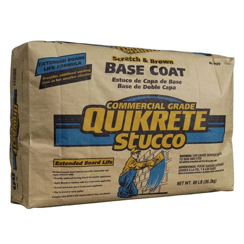 QUIKRETE Extended Board Life 80-lb Premixed Base Coat Stucco Mix at ...