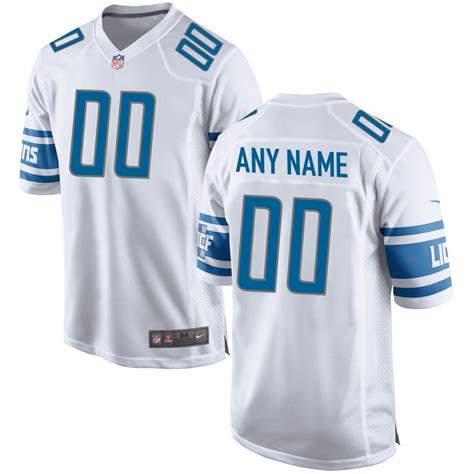 Mens Detroit Lions Custom Name And Number Game Limied White Stitched Jersey