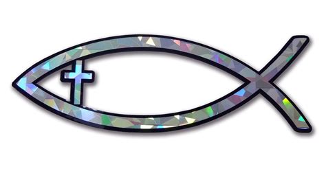 Christian Fish with Cross Reflective Decal Sticker Emblem, Decals & Bumper Stickers - Amazon Canada