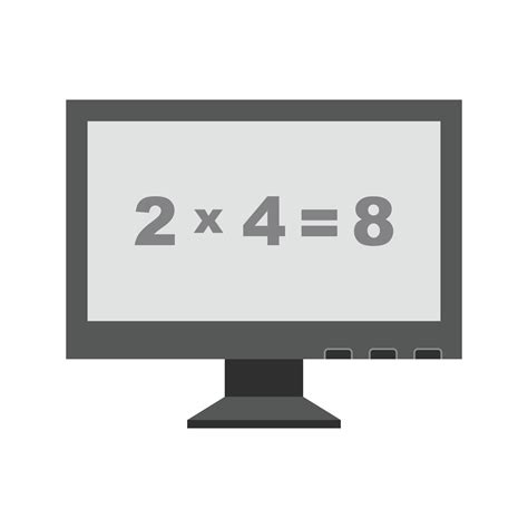 Math in Computer Flat Greyscale Icon 15653981 Vector Art at Vecteezy