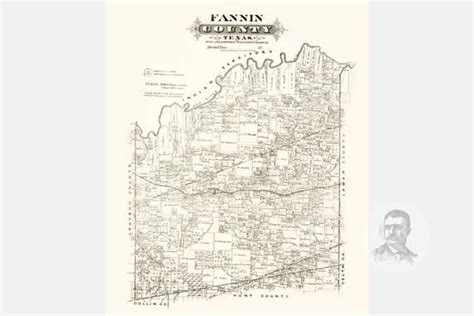 Fannin County Texas Map 1870 Old Map of Fannin County Texas - Etsy | Old map, County map, Wall ...