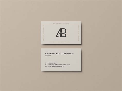 Free Plain Business Card Mockup (PSD)