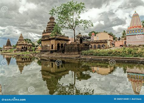 Picturesque Wai Village Temples on Bank of Krishna River Editorial Stock Photo - Image of ...