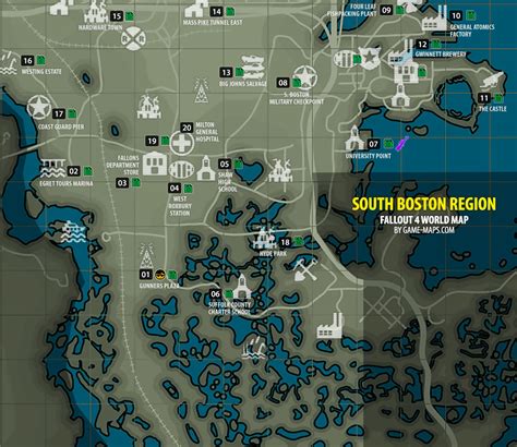 South Boston Region Map Fallout 4 | game-maps.com