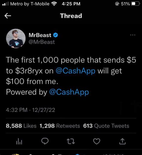 mr beast doing giveaway with cash app : r/MrBeast