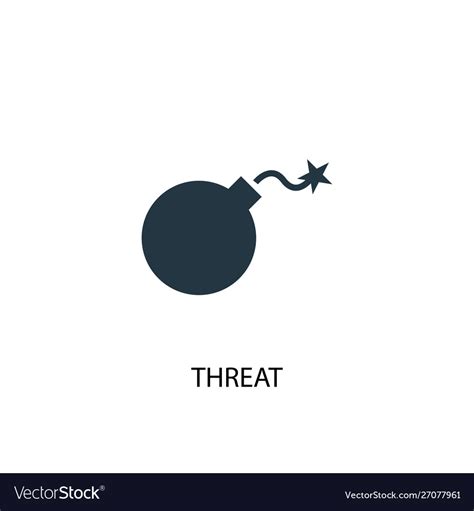 Threat icon simple element Royalty Free Vector Image