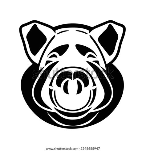 Vector Illustration Pig Black Silhouette Black Stock Vector (Royalty Free) 2245655947 | Shutterstock