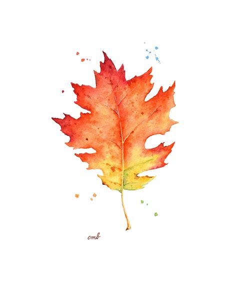 Autumn Leaf Watercolor Painting| Fall Leaf Watercolor, Leaf Painting, Leaf Watercolor, Fall Leaf ...