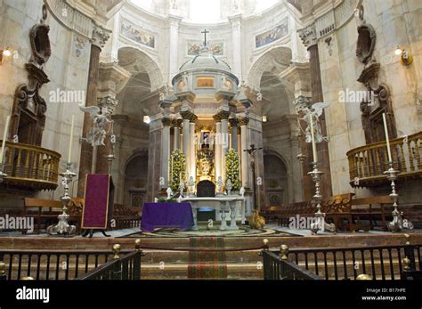 The Altar and interior of Cadiz Cathedral. Cadiz, Spain Stock Photo ...