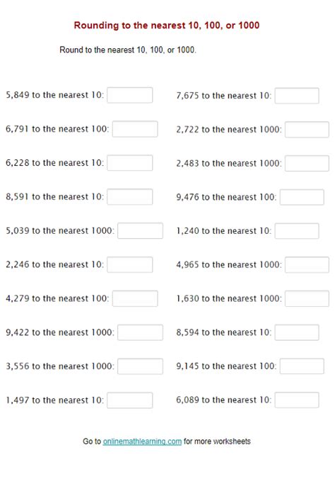 Rounding To The Nearest Cent Worksheets