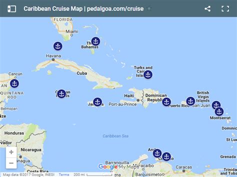 Map of Caribbean cruise ports, Caribbean islands. Activities, vacation planning tips, things to ...