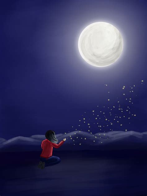 Download A Month, Full Moon, Night. Royalty-Free Stock Illustration ...