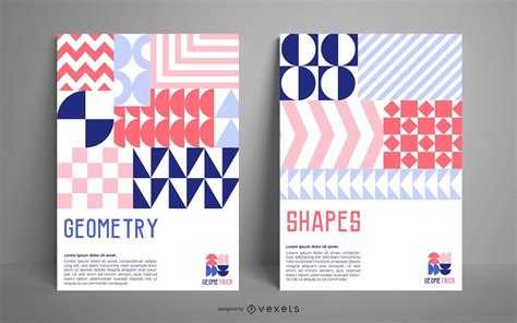 Geometric Shapes Poster Template Vector Download