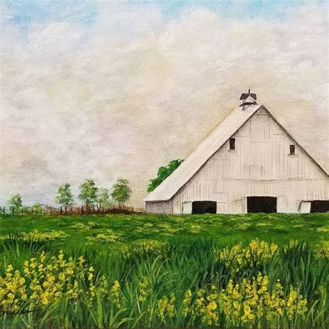 White Barn Acrylic Painting Tutorial by Angela Anderson on YouTube https://youtu.be/jy ...