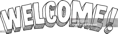 Welcome Lettering Drawing High-Res Vector Graphic - Getty Images