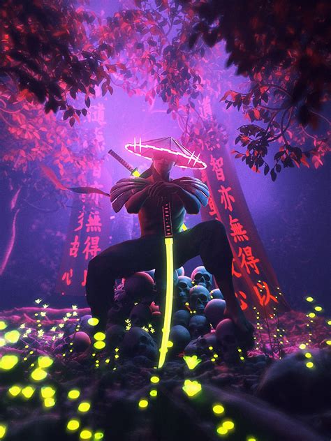 Neon samurai on Behance | Dark fantasy art, Cyberpunk, Kỳ ảo