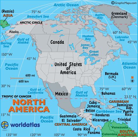 North America Map / Map of North America - Facts, Geography, History of North America ...